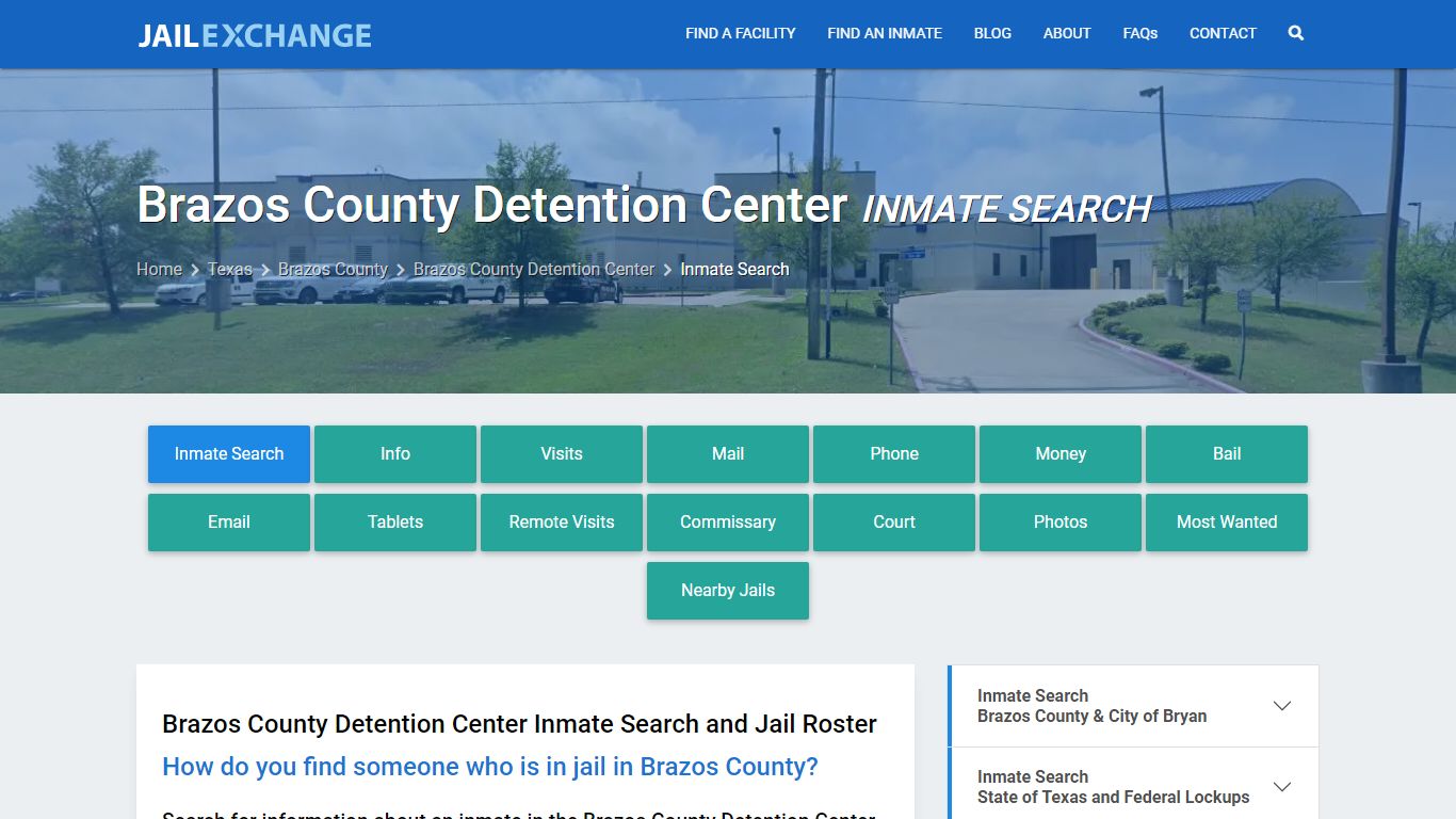 Brazos County Detention Center Inmate Search - Jail Exchange